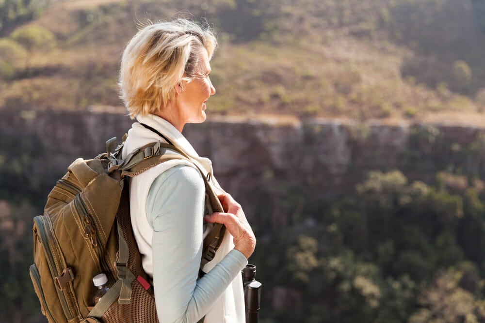 Woman hiking